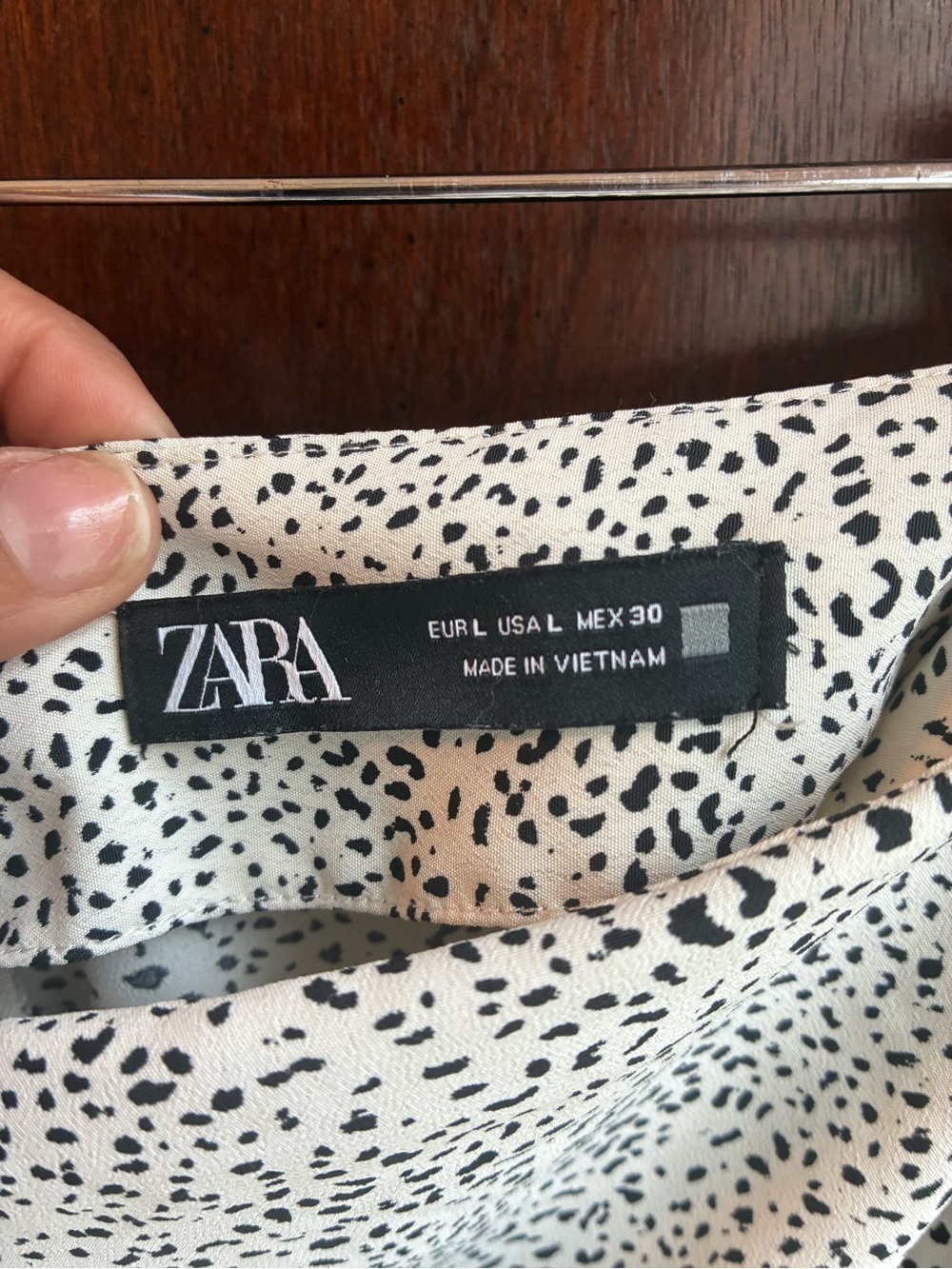 Zara Printed Ring Detail Wrap Midi Skirt Size Large - Picture 4 of 8